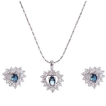  18K White Gold Plated Jewelry Set 210545  