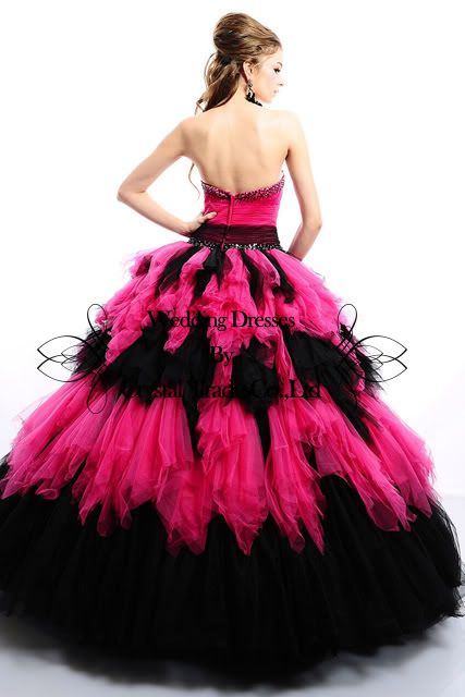 Strapless Quinceanera Ball Gowns Wedding Bridal Dress Prom Formal 