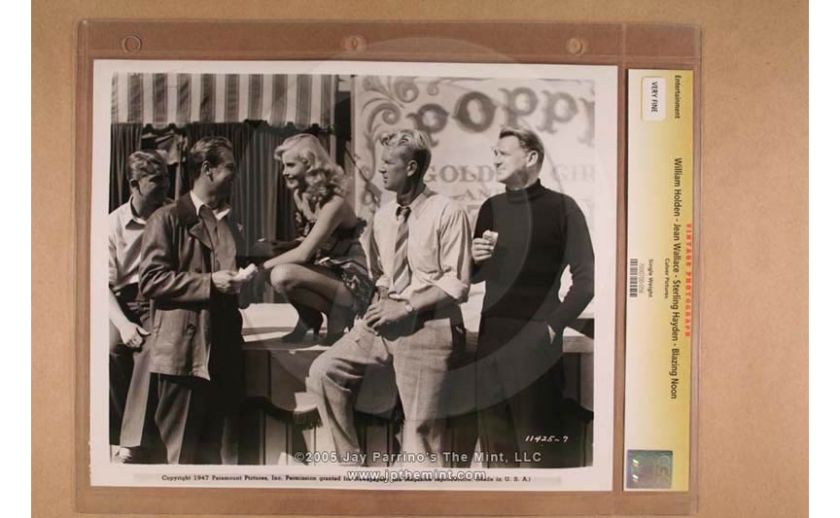 CGC Photo WILLIAM HOLDEN, JEAN WALLACE, STERLING HAYDEN  