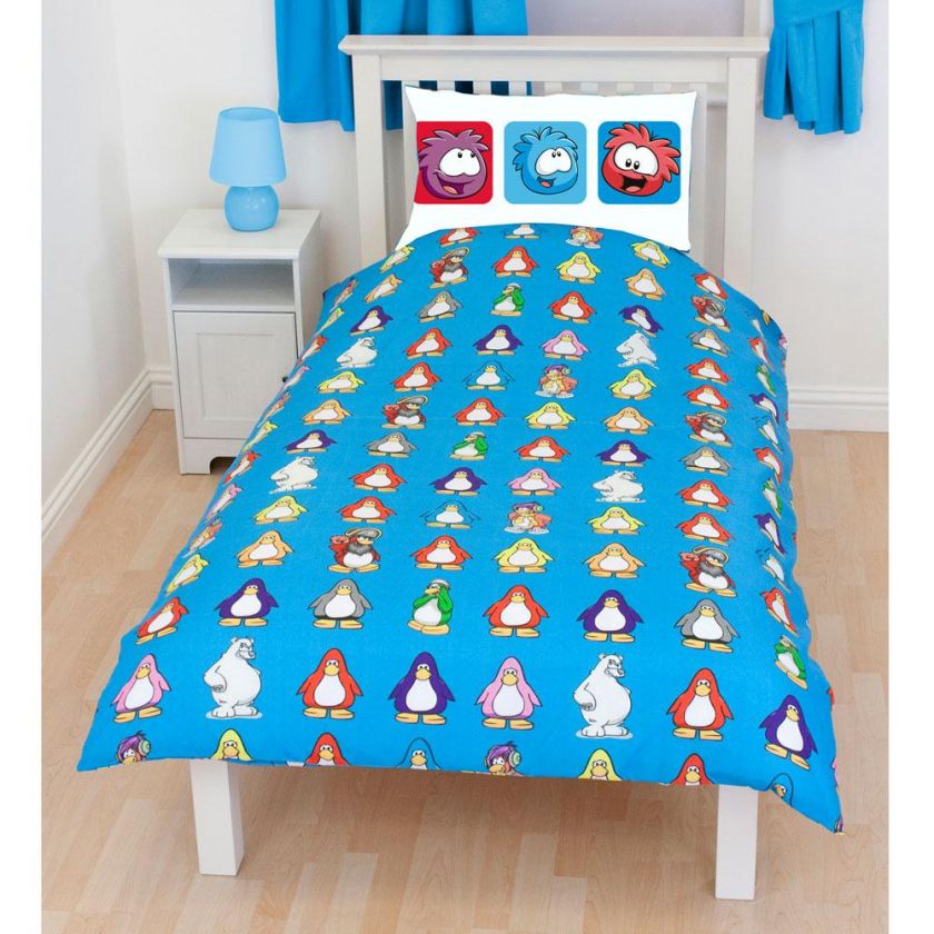 Disney Club Penguin Arctic Reversible Single Rotary Duvet Cover 