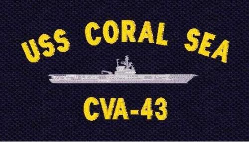 USS CORAL SEA CVA 43 EMBROIDERED CAP HAT  
