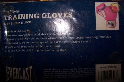  Womens Pro Style Boxing Training Gloves Pink 12 oz SAVE $$ on used