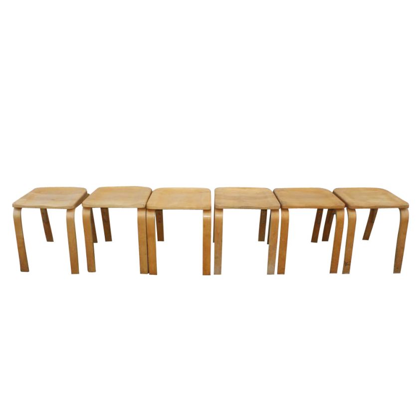 Thonet Bentwood Birch Plywood Low Stool  