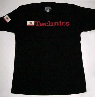 Technics Records California Flag Chaser Tee Shirt S  