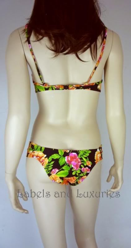 MILAN Brazillian Bikini Swimsuit Padded Bra L/10/12 NWT  