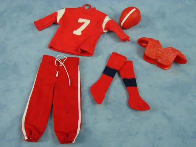 Vintage Ken Doll Clothes Barbie Mattel Football Baseball Accessories 