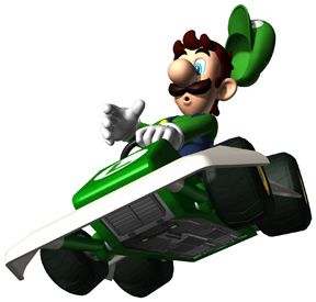 Sticker Decal   Super Mario Kart Luigi Wii CA57  