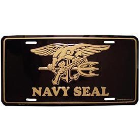 NAVY SEAL TRIDENT LOGO MILITARY CAR LICENSE PLATE  