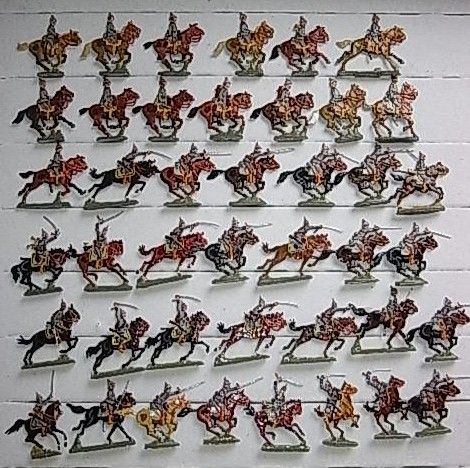   LOT WWI GERMAN CAVALRY ARMY * TIN TOY SOLDIERS FIGURES PEWTER ANTIQUE