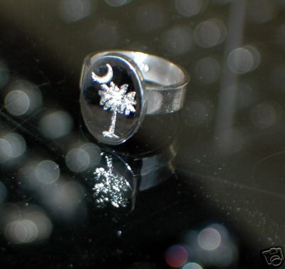 PALMETTO MOON STERLING SILVER RING  