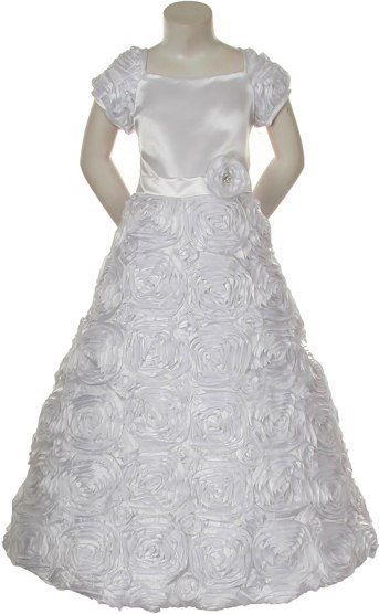 Girl Pageant Dress Bridal Formal First Communion White dress size 4 6 