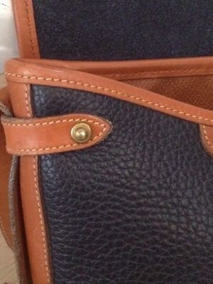 Dooney and Bourke AWL Navy pebbled leather handbag Medium size purse 