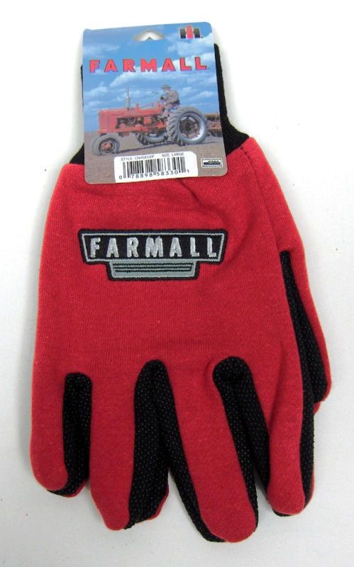 Farmall Case IH International Harvester Jersey Gloves  