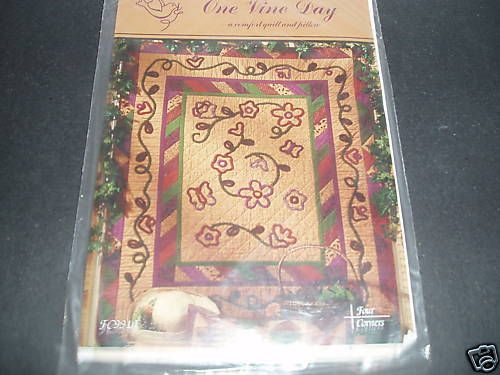 One Vine Day Quilt Pattern with Chenille  