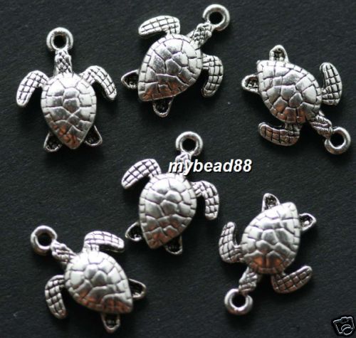  50pcs tibet silver sea turtles charms  