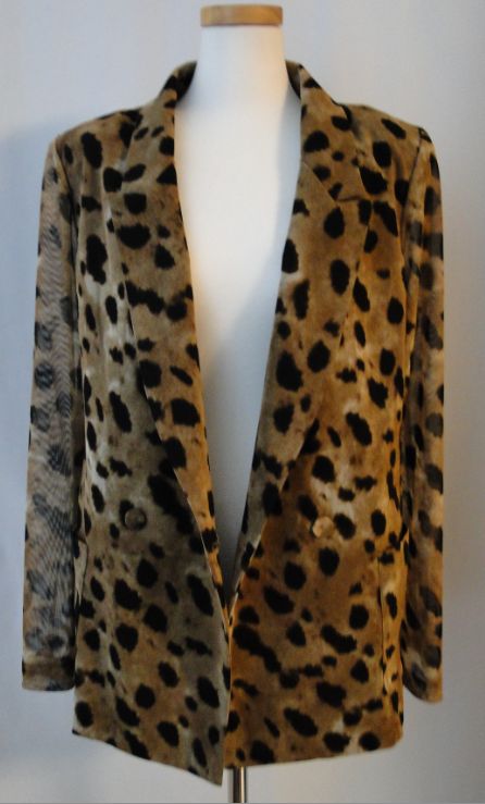   Leopard Animal Print Tuxedo Boy Friend Career Casual Blazer Jacket
