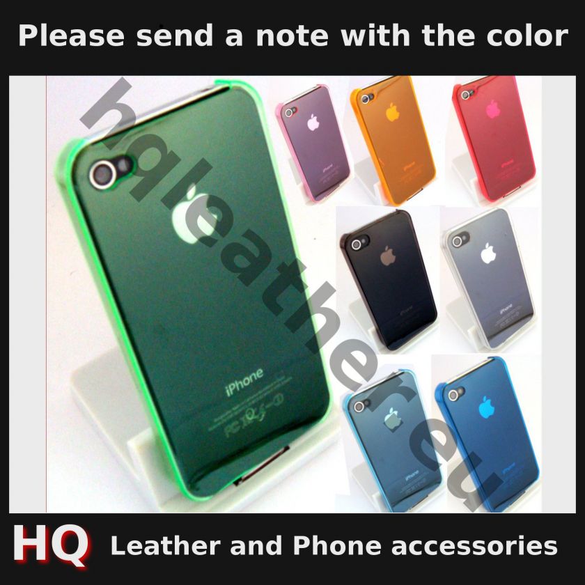 New Ultra Thin Clear Case Cover for Apple iPhone 4 4s   8 colours 